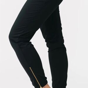 Zyia Black Zippered Joggers